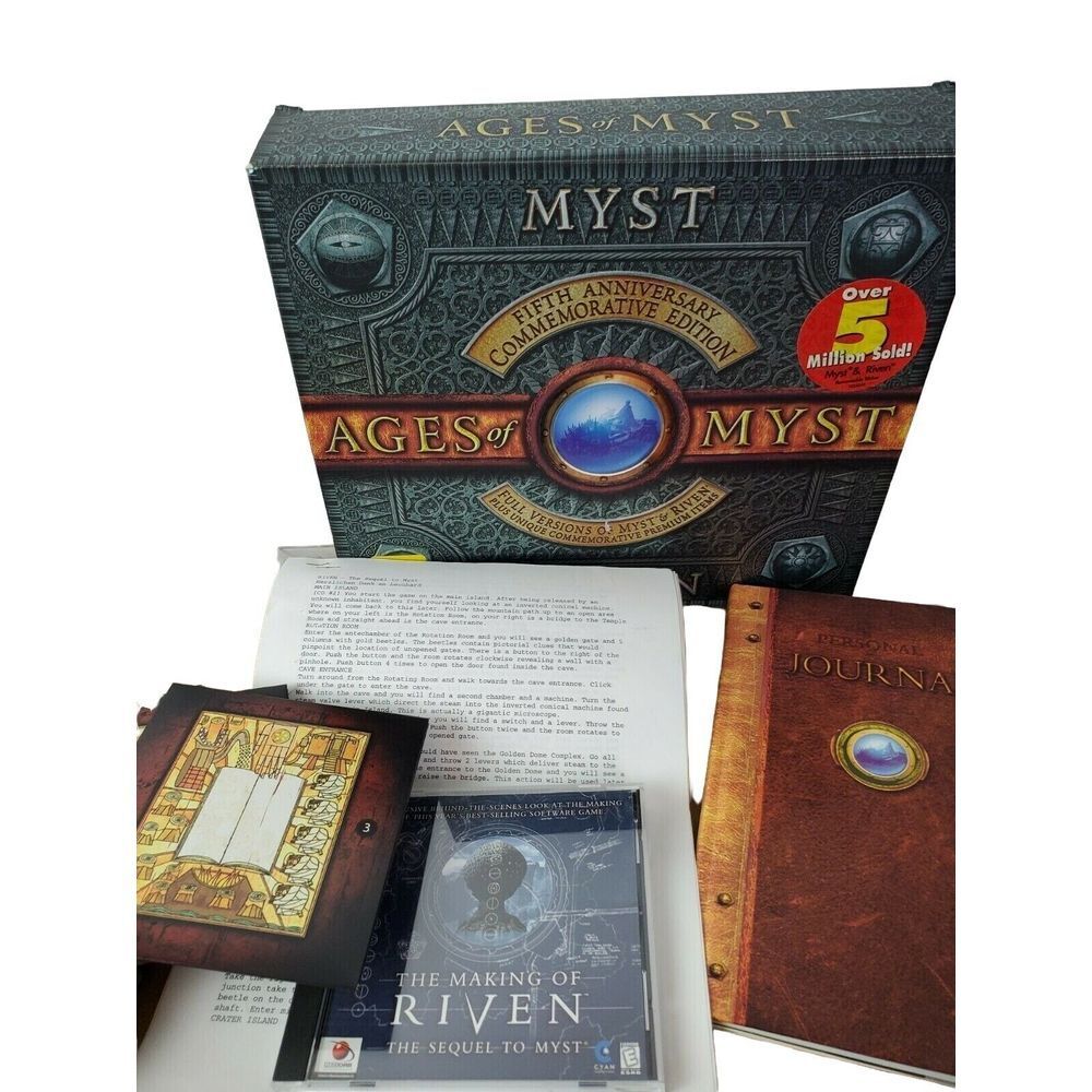 AGES of Myst RIVEN 5th Anniv‎ PC Game Commemorative Edition Big Box